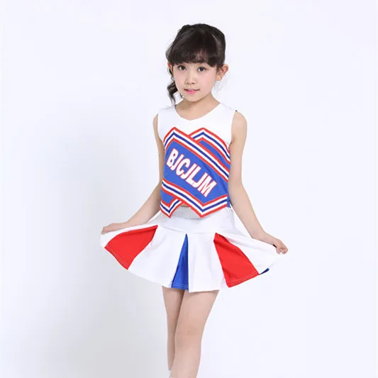 Новые детские танцевальные костюмы черлидера гимнастическое платье для девочек