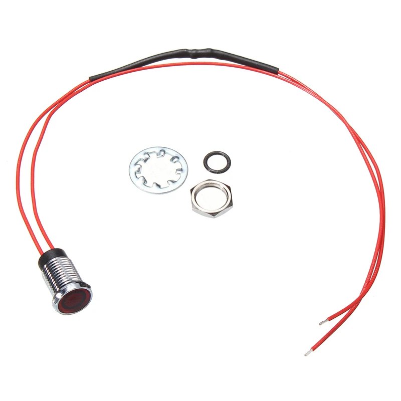 Автомобильный светодиодный индикатор 8 мм Лампа приборной панели 12 В