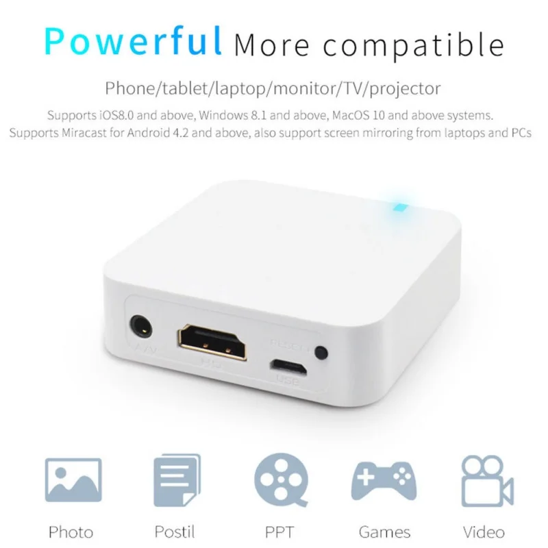 MiraScreen автомобильный wi-fi-дисплей ключ WiFi зеркальный модуль трансляция Miracast DLNA gps навигация автомобиля для iOS Android телефон тв белый