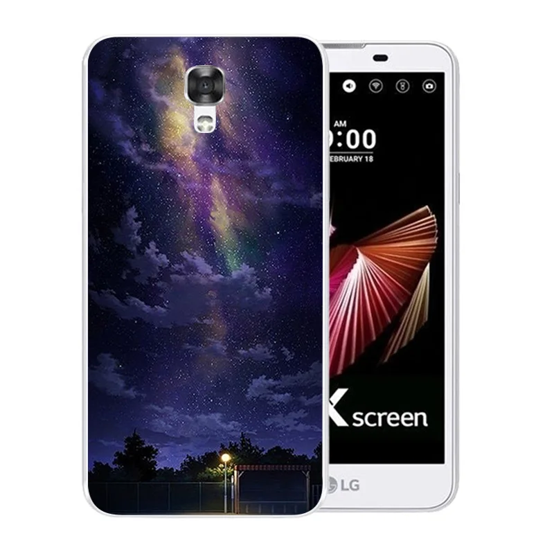 Мягкий TPU для LG X Screen/X View K500N K500DS чехол телефона с рисунком звездного неба