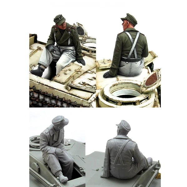

Солдаты из смолы 1/35 StuG crewman GK, военный предмет Второй мировой войны, комбинация сцены, без покрытия, без цвета