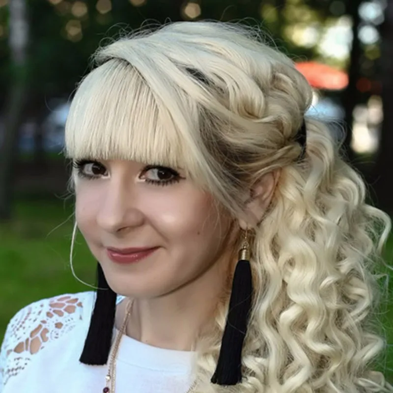 Модные Этнические висячие серьги фиолетовые Винтажные висячие серьги с кисточками для женщин золотого цвета с хлопковой бахромой большие длинные серьги ювелирные изделия