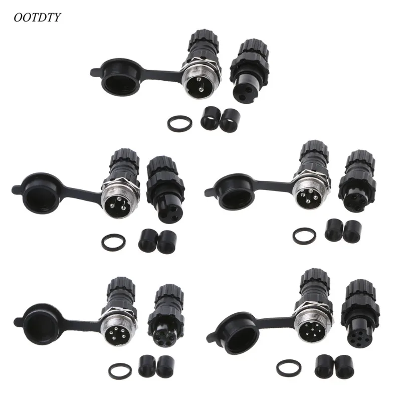 OOTDTY GX16 водонепроницаемый авиационный разъем розетка датчик 2/3/4/5/6 Pin