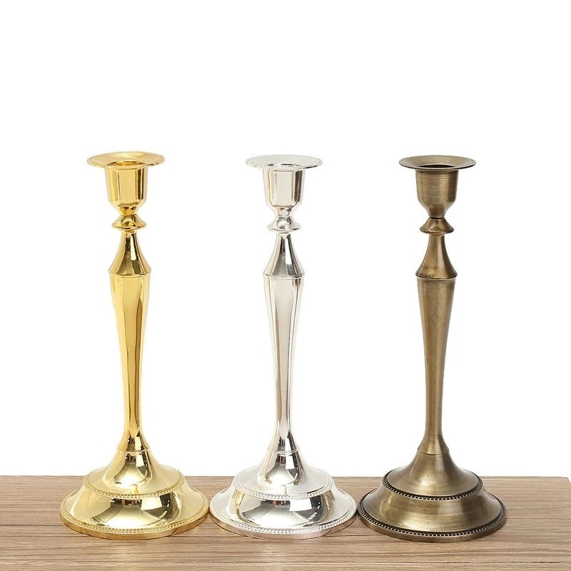 Подсвечник из цинкового сплава 2 шт./лот серебристый/Золотой 1 кронштейн высокое