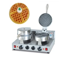 double end waffle baker commercial stainless steel muffin waffle machine pork floss bread machine snacks equipment