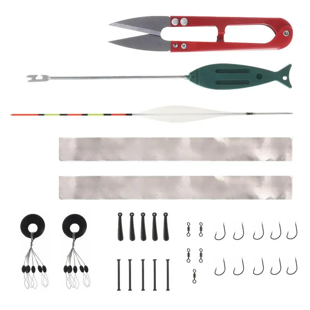 33 шт. рыболовных поплавков свинцовую кожу пространство фасоли рыболовный крючок