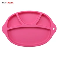 baby silicone tray children feeding plate kid food container infant tableware toddler dinnerware portable utensils t0527