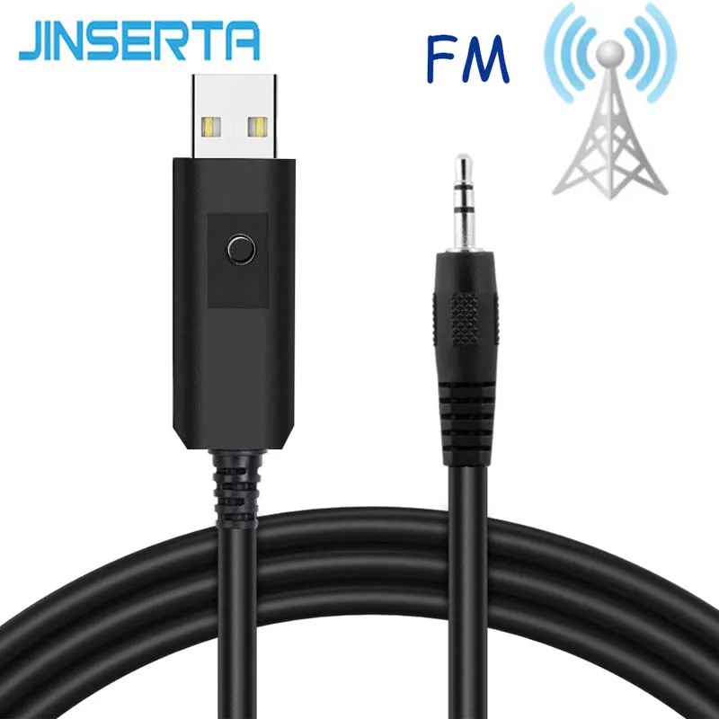 Беспроводной FM передатчик JINSERTA 3 5 мм автомобильный комплект стерео аудио кабель