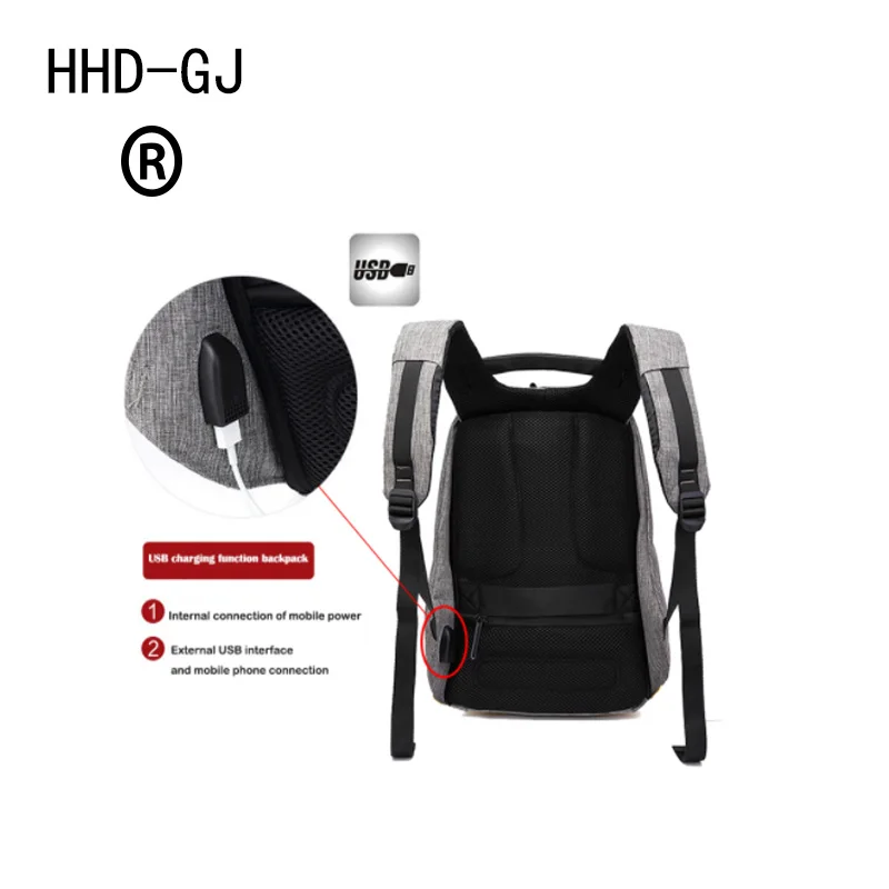 Мужской рюкзак для ноутбука с USB зарядкой и защитой от кражи|computer backpack|computer laptop