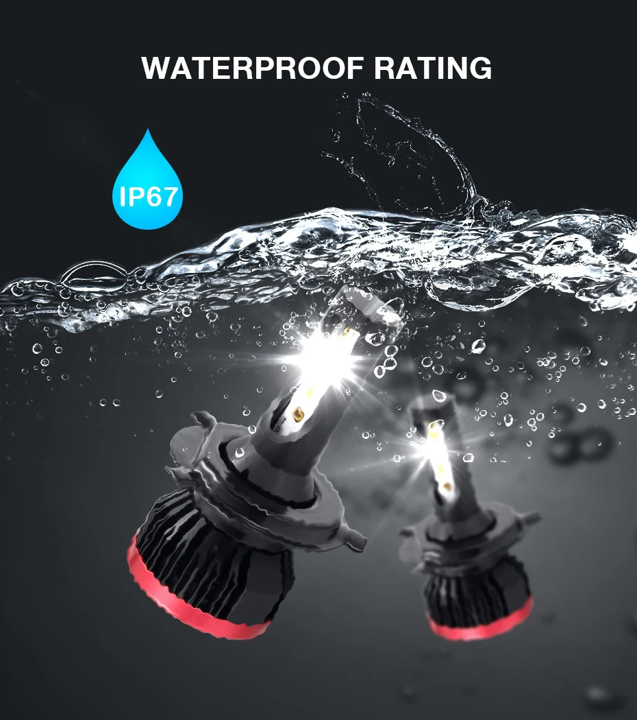 2pcs Car LED Super Mini H4 Headlight 72W 8000LM LED Car Spot Bulbs Conversion Kit Lamps for Auto Headlamps H7 9005 9006 H11