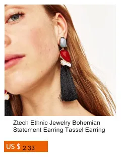Ztech New Fashion Z Luxury Brand Rhinestones Water Drop Crystal Geometric Gem Designer Vintage Earrings For Women Free Shipping