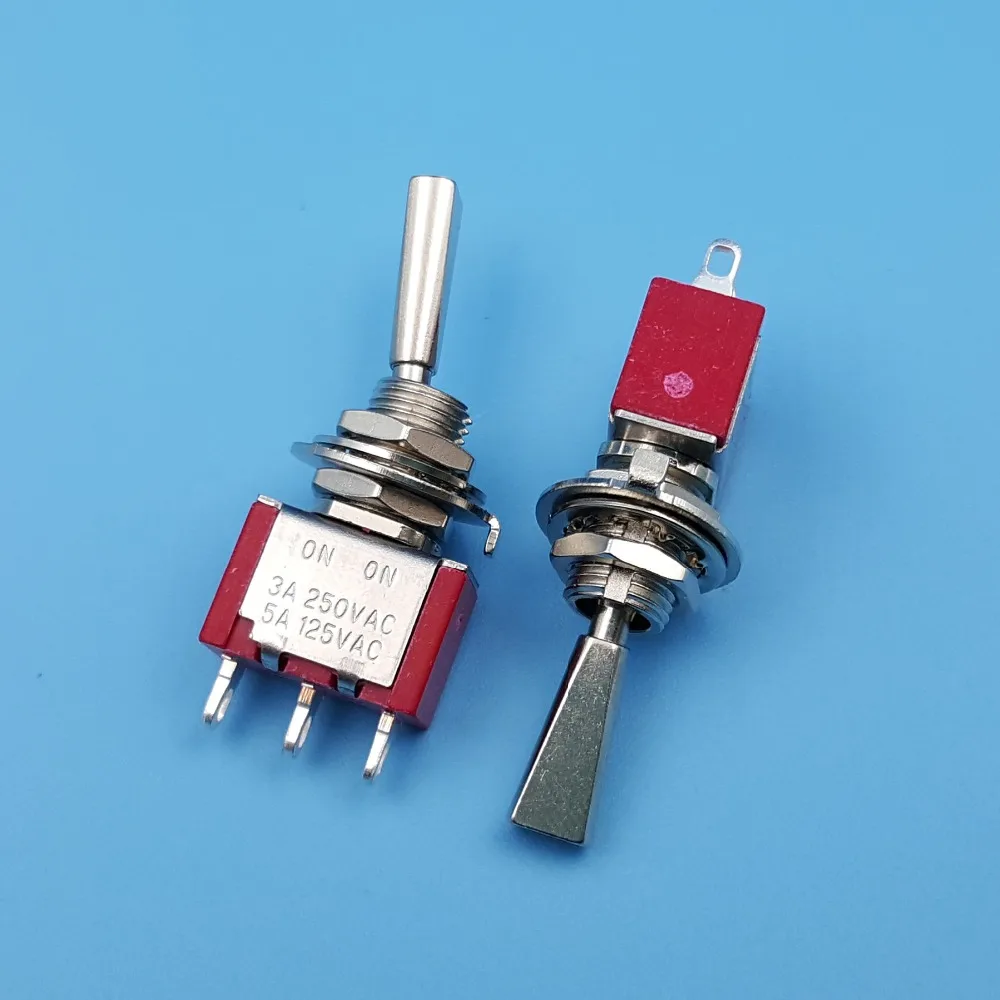 10 шт. SH T8013-UHB 3Pin плоская ручка вкл-ВКЛ поддерживается 2 положения SPDT Мини тумблер