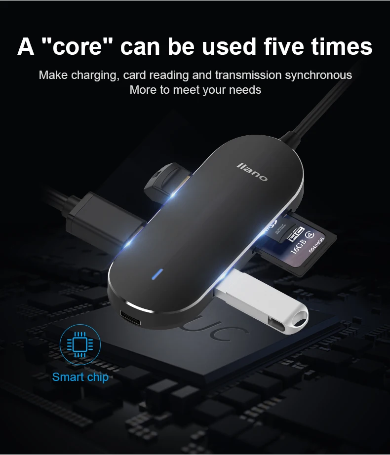 Llano USB HUB Кабель Переходник C на HDMI PD Thunderbolt 3 адаптер для MacBook samsung Galaxy S9/S8 huawei P20 Pro Тип