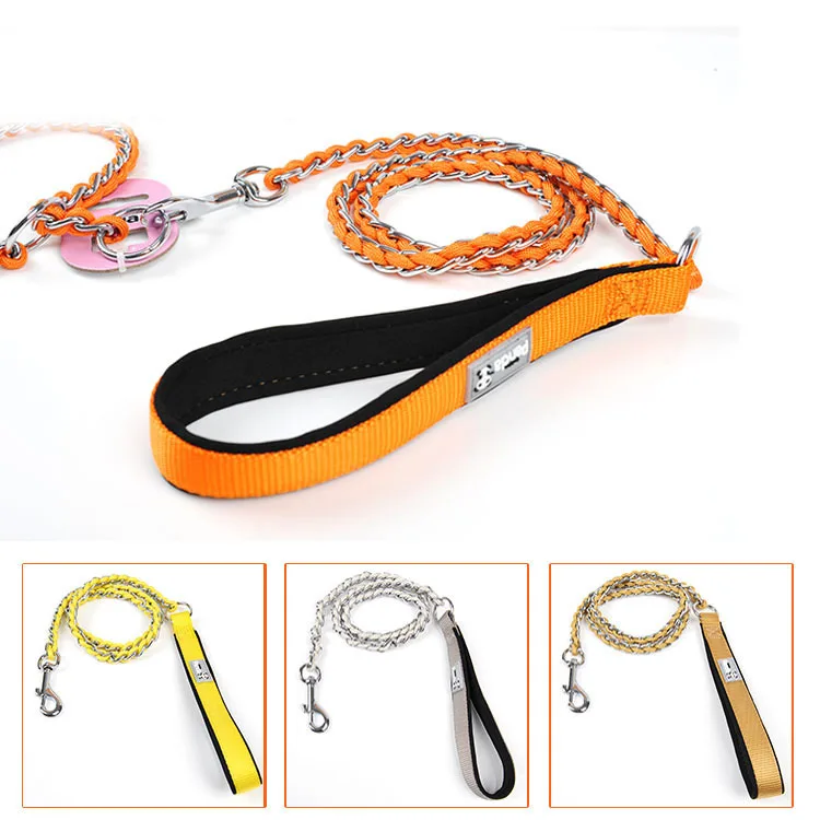 Металлическая нержавеющая сталь маленькая Большая большая собачья цепь поводки