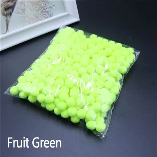 Green fruit 400 шт./пакет помпон меховой шарик плюшевый мяч собственными руками Сделай Сам Материал раннего обучения со шпилькой, креативный, ручная работа, Свадебная вечеринка дома деко - Цвет: Green fruit