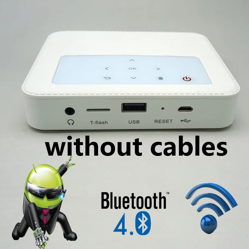 Оригинал Смарт Мини-Проектор Портативный Wi-Fi Проекта DLNA Android OS 1 ГБ Rom 8 ROM