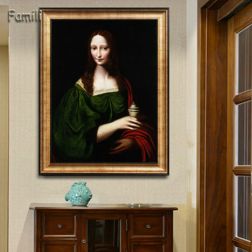 Картина маслом Leonardo Da Vinci The Mona Lisa Smile классика холст принт постеры Настенная