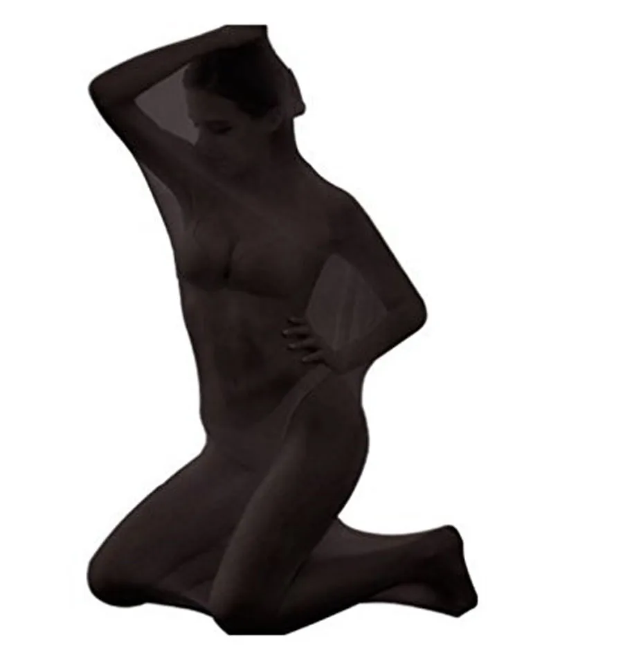 Прозрачная сетка Женское боди с чулками нижнее белье сексуальное благодаря чему