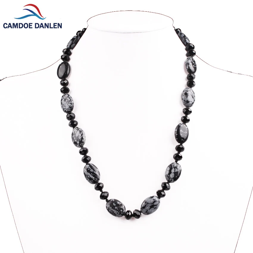 Женское ожерелье с овальными бусинами 6 цветов|glass bead necklace|beads necklace jewelrynecklace women |