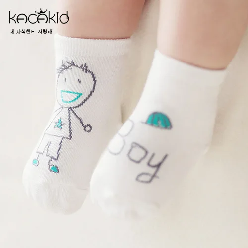 Boy Новое поступление, красивые хлопковые носки для новорожденных, хлопковые носки с рисунком для малышей, нескользящие носки для мальчиков и девочек - Цвет: Boy