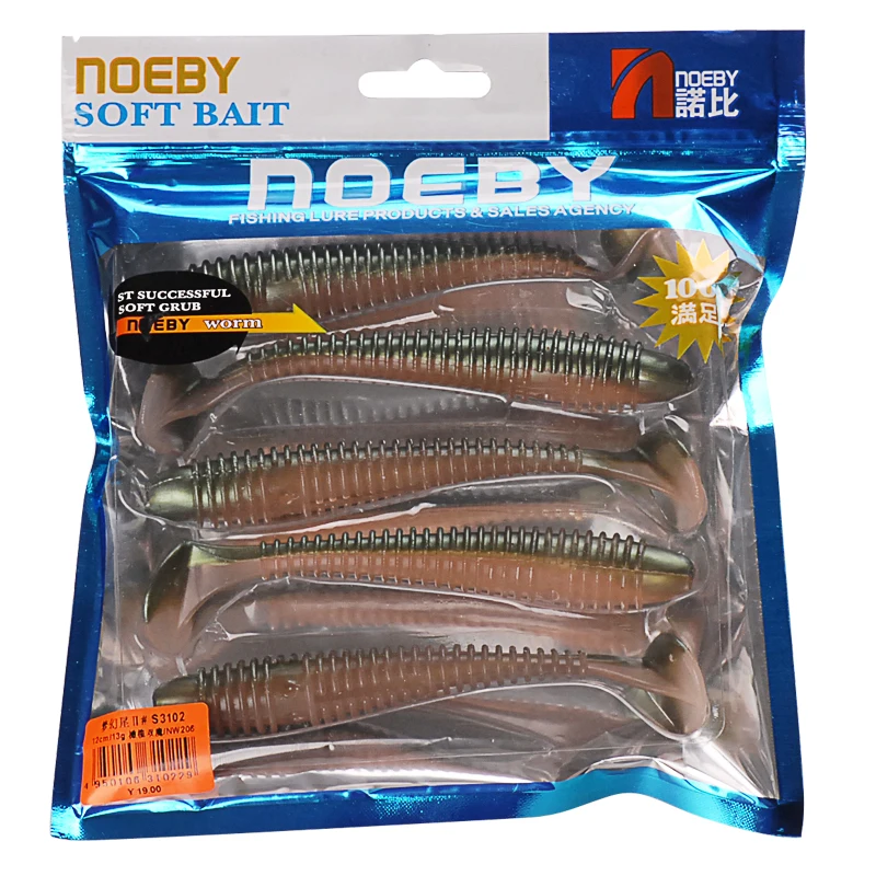 Рыболовная приманка NOEBY 2 упаклот ./. 7/9. 5/12 см мягкая одинарная Т образная