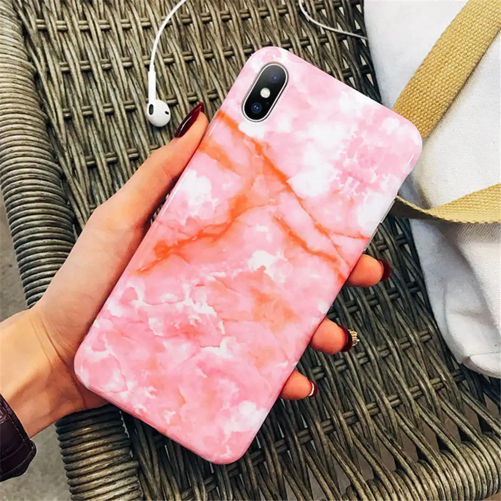 Moskado Роскошный Мраморный чехол для iPhone XS Max 7 8 6 6S Plus X XR XS гранитный камень текстура чехол для телефона мягкий IMD силиконовый чехол