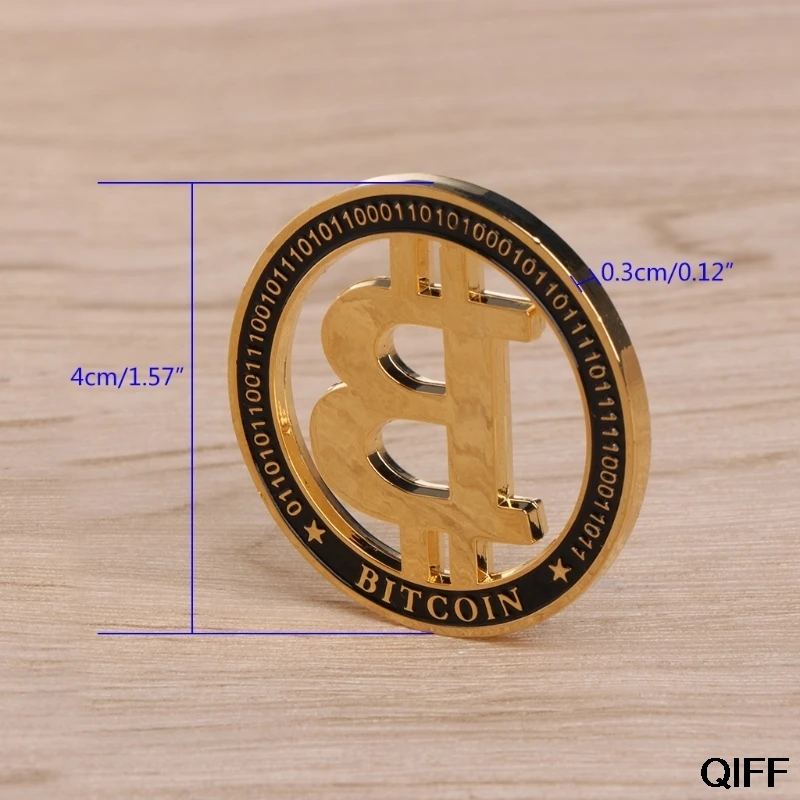 Памятная монета позолоченные полые Биткоин BTC для сувенирной коллекции искусства May06