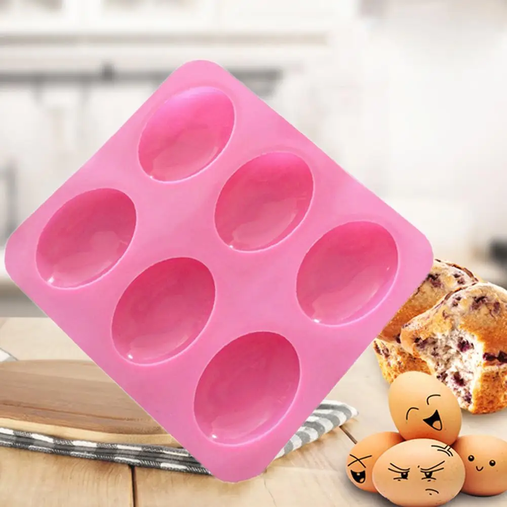 DIY 6 слотов для торта инструмент 3D овальный гусь в форме яйца силиконовая форма