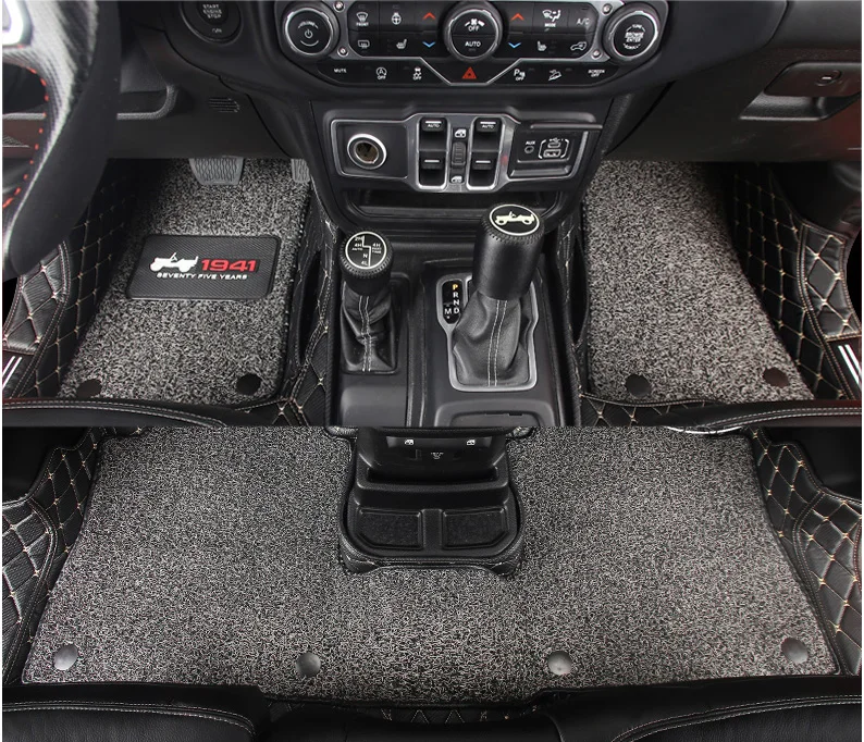 Lsrtw2017 волокна кожи провода петли салона автомобиля коврик для jeep wrangler JL
