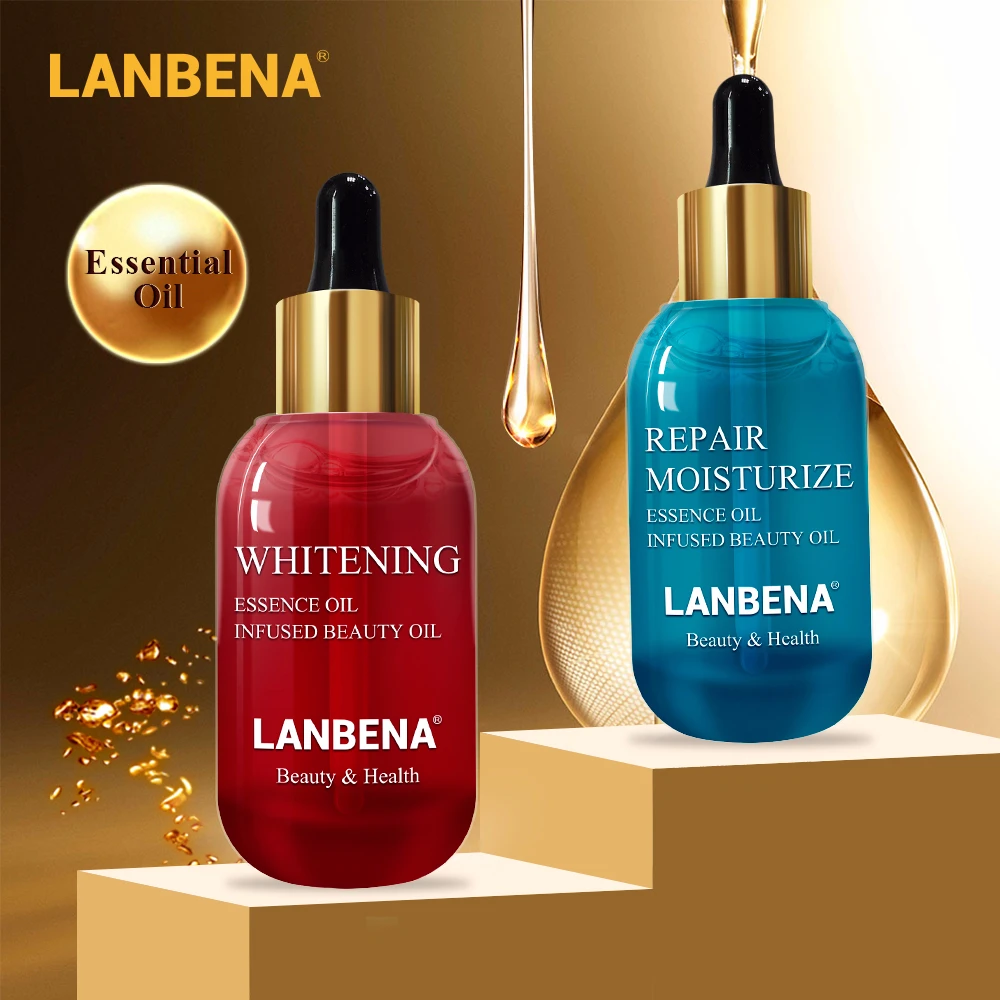 

LANBENA Whitening Face Essence Oil Hyaluronic Acid Repair Face Nourishing Firming Remover Speckle Fade Dark Spots Face Care 15m