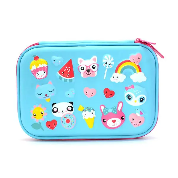 Пенал Единорог EVA Estojo Escolar Kalem Kutusu Etui Pencilcase Papelaria Box Estuche Lapices School Shark Astuccio Scuola - Цвет: Blue cake