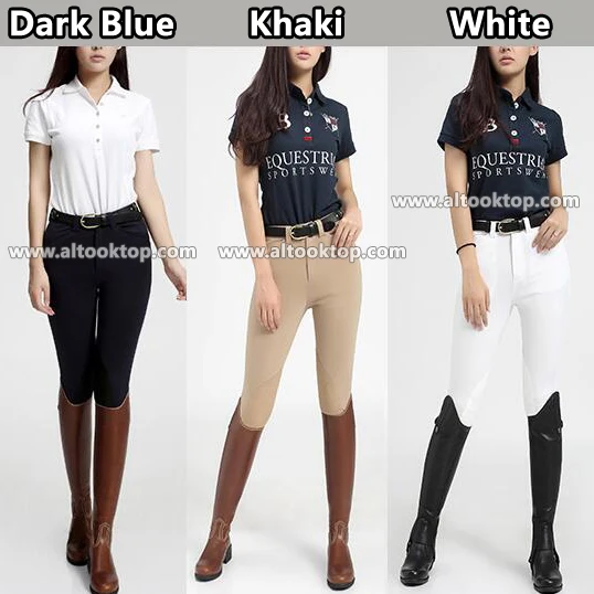Free DHL 10pcs women horse riding chaps calca montaria feminina professional English style pants jodhpurs riding-breeches | Женская