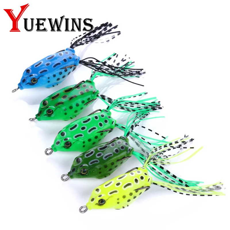 Yuewins 5 см 8 г приманка лягушка рыболовные приманки тройные Крючки Topwater Ray