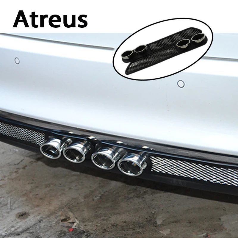Atreus 2X 3D Автомобильная углеродная выхлопная наклейка для Kia Rio K2 Skoda Octavia Audi A4 B6 Peugeot