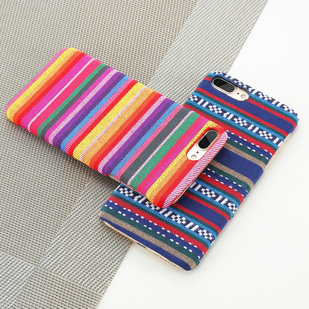 KISSCASE ткань текстура чехол для iPhone 5 5S SE 6 6s плюс телефон чешского красочный 7 8 X