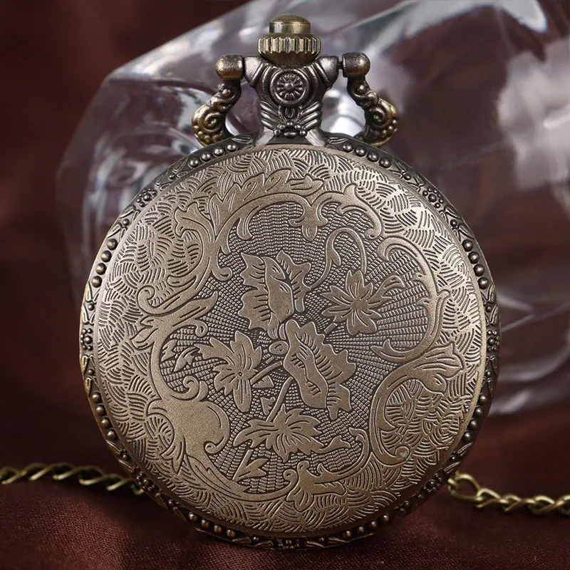 Винтажные карманные часы Thrones of Game Stark House Crest Wolf бронзовые Кварцевые ожерелье