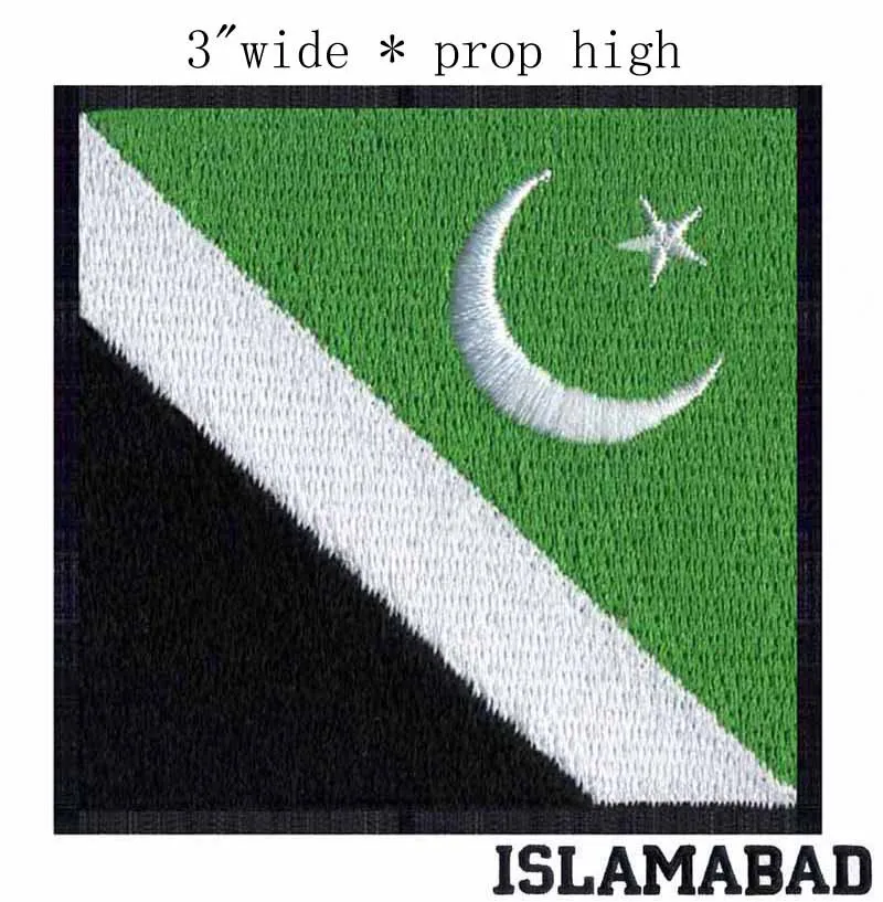 Вышитая нашивка с флагом исламада Пакистана 3 дюйма флаг лиги День республики