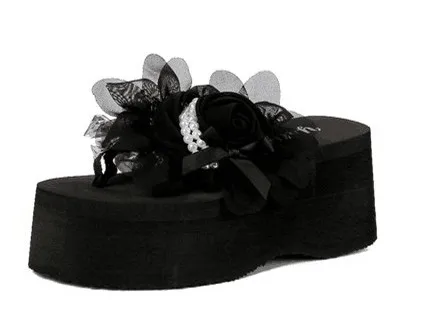 

HAHAFLOWER Summer Flip Flops Beach Women Slippers Fashion Crystal Women Slippers Casual Shoes Wedges Platfrom Slippers
