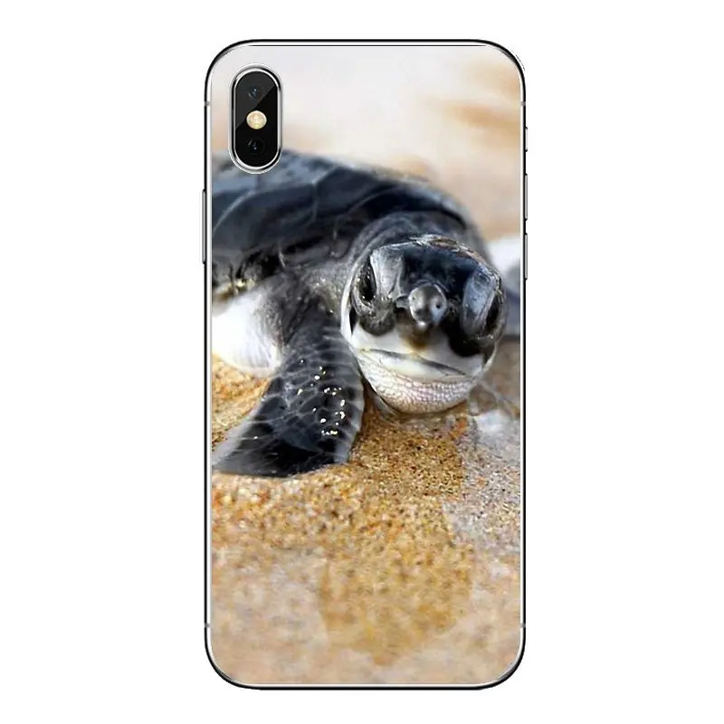 TPU Transparent Skin Cover For iPod Touch iPhone 4 4S 5 5S 5C SE 6 6S 7 8 X XR XS Plus MAX Runn ittle buddy Baby Tortoise turtle |