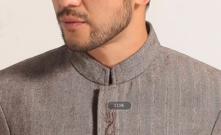 Высокое качество темно-серый мужской китайский костюм туника топ зимняя Толстая