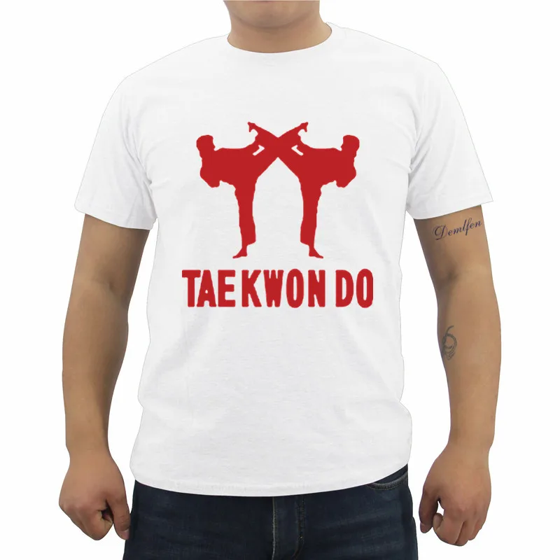 Новинка Мужская футболка Tae Kwon для тхэквондо боевые искусства Повседневная