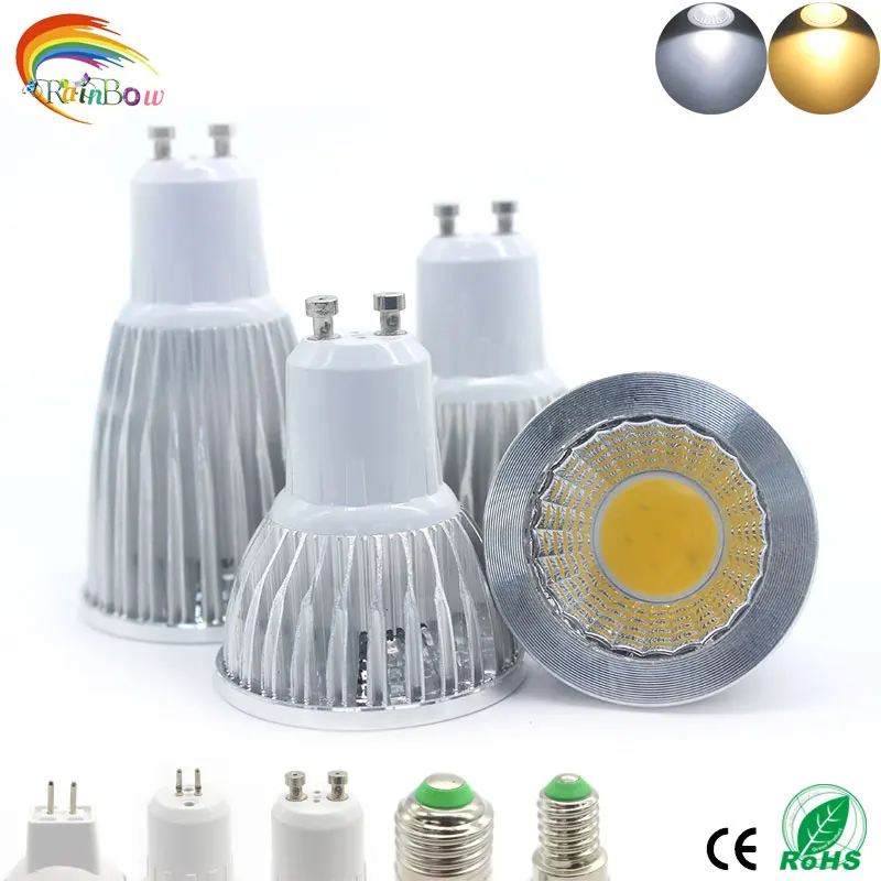 Самая низкая цена GU10 2016 СВЕТОДИОДНЫЕ Лампы led Light Dimmable 110 В 220 9 Вт 12 15 E27 COB