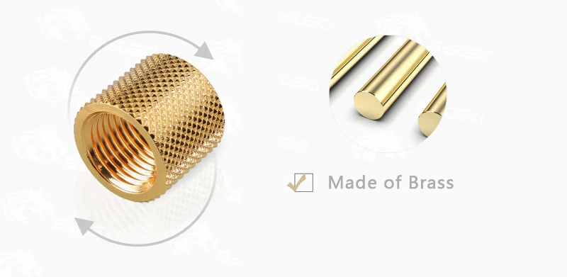 BYKSKI G1/4 ''к G1/4'' удлинитель 15 мм переходник для фитинга водные адаптеры охлаждения Женский и женский двухсторонний резьба B-DPJ-10