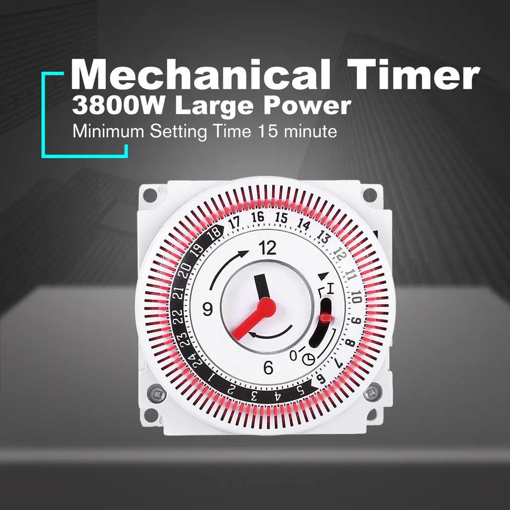 

Mechanical Timer 250V Time Counter Reminder 15min 24h Kitchen Countdown Energy Saving Controller Industrial Timing Switch