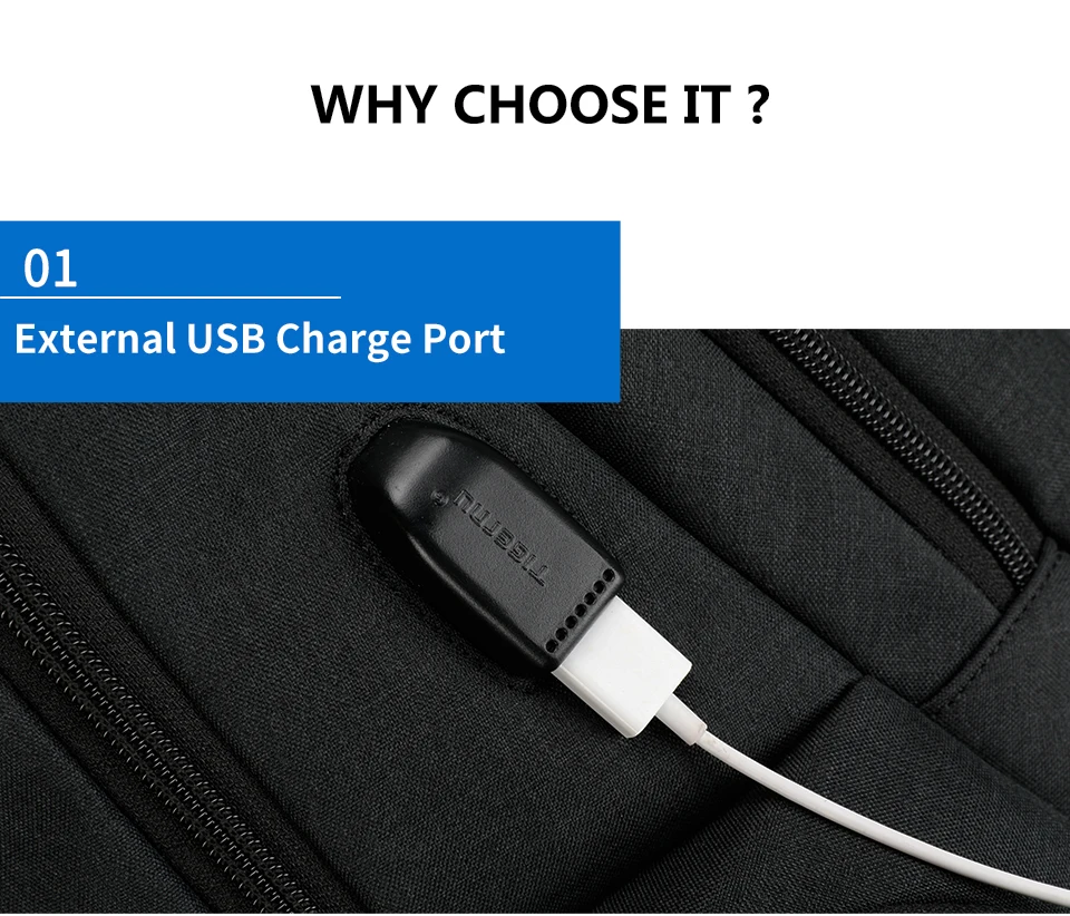 Tigernu Многофункциональный USB Тонкий 15.6 Ноутбук Рюкзаки Мужчины Противоугонная Рюкзак Школьные Сумки для Подростков Женщины Мужской рюкзак