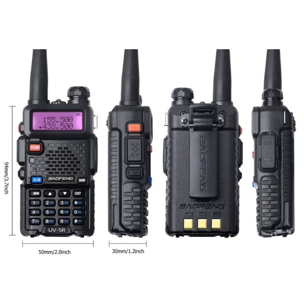 Baofeng Walkie Talkie Uv-5r Two Way Cb Radio Upgrade Version Uv5r 128ch 5w Vhf Uhf 136-174mhz & 400-520mhz | Мобильные телефоны