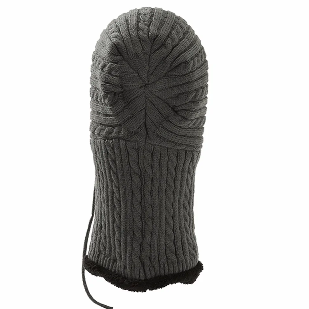SYi Qarce зимние супер теплые вязанные шапочки Skullies Beanie Gorras Bonnet маска шапка для мужчин и женщин Спорт На Открытом Воздухе Шапка NM084-88