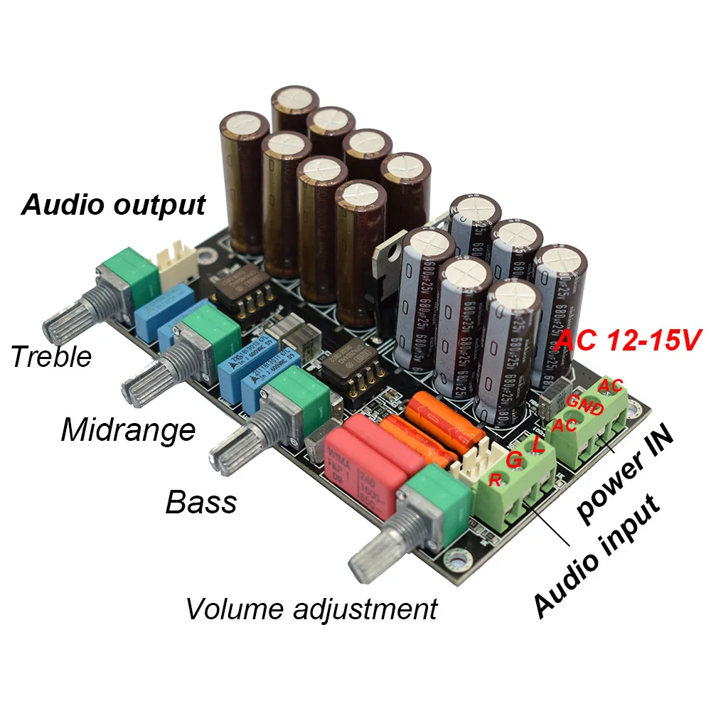 Предварительный усилитель Lusya HIFI JRC5532/OPA1612 аудиоплата с платой управления