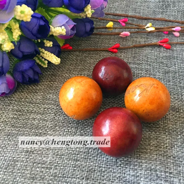 brown color 30mm paint wooden ball wood bead gift promotional two available | Украшения и аксессуары