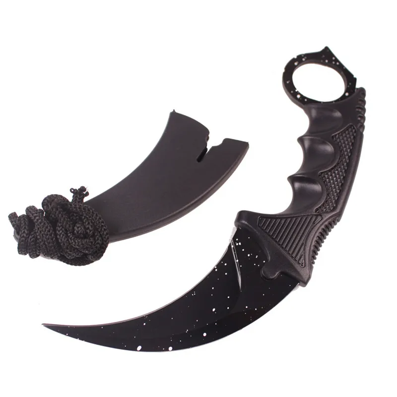 white dot Нож Karambit CS GO, охотничий нож для выживания, инструменты для повседневного использования, тактические ножи, настоящий нож s Herramientas Navajas Supervivencia Faca Zakmes - Цвет: white dot